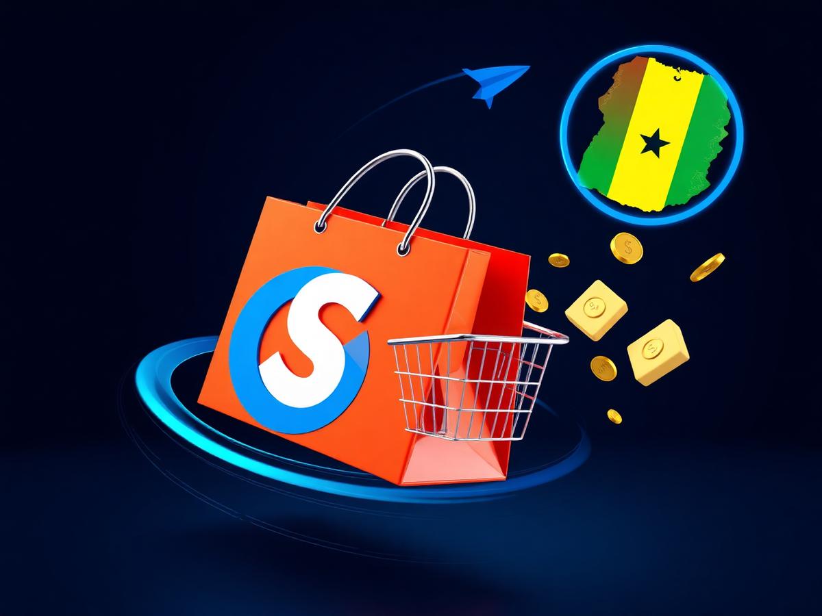 Illustration SmartHubGNConakry : shopping rapide aux couleurs de la Guinée